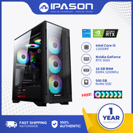 IPASON Intel Core i5 12600KF Bundle 12600K Intel Processor Graphics Card GDDR6 DDR5 RTX3060 With DDR