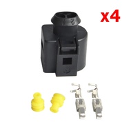 4 Sets 2 Pin Plug Connectors Wiring w/ Terminals Seals 1J0973722 for VW for Audi