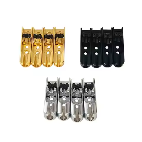 4pcs Bass Guitar Bridge Individual Bass Bridge Guitar Bridge with 4 String Electric Bass Guitar Acce