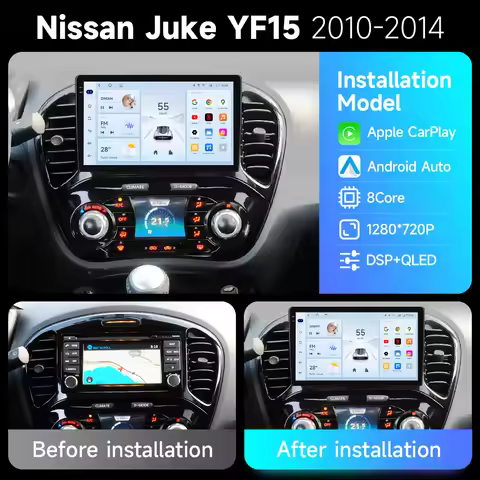 9'' Wireless Carplay Android Auto Radio For Nissan Juke 2011-2019 Tesla Style Android Seat Multimedi