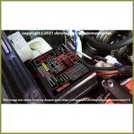 ∈ ✆ ◬ Isuzu Crosswind Panther Sportivo fusebox fuse box STICKER label (Heavy duty \ all weather)
