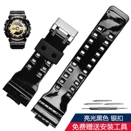 Black Gold Resin Silicone Watchband Accessories for Casio G-SHOCK GA110/100/120/400/700 Solid Medium