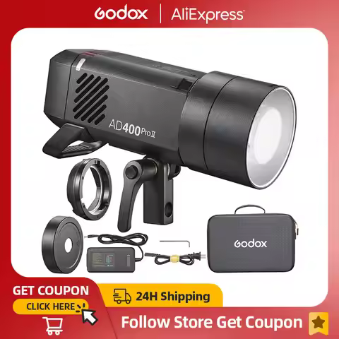New Godox AD400Pro II All-in-One Outdoor Flash 400Ws Li-on Battery TTL HSS Flash Light with Built-in
