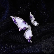 AIFEI JEWELRY Adjustable 925 Korean Silver Butterfly Perak Sterling Creative Amethyst Women Original Accessories Perempuan Cincin 純銀戒指 For Ring R2053
