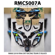 Rapido Cover Set Yamaha NMAX V1 V2 VR46 SKY RACING TEAM (7) BLACK Plug And Play PNP CoverSet RMCS007