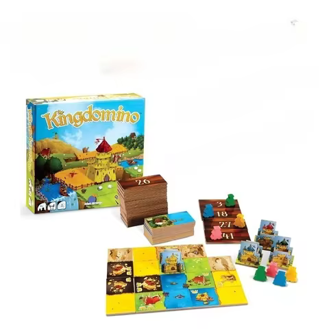 Kingdomino Board Game, 2-5 Players, Easy to Play, Family, Party, Funny Table Game, Friends Entertain