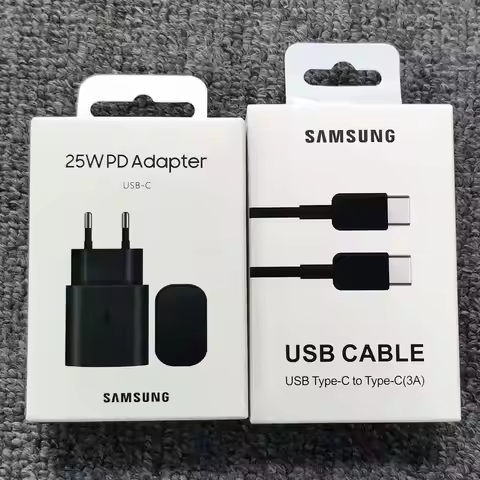 Samsung 25W Super Fast Charger Type C Cable For Galaxy S24 S23 S22 S21 S20 Note 10 Plus 20 Z Flip Fo