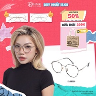 HMK Eyewear Metal Glasses Polygonal Shape Fashionable Slim Light Luxury - KL66025