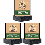 3 Men's Pine Tar Soap, Natural Soap Bar For Men, Handmade Brightening Pine Tar Soap For Acarid, Pine