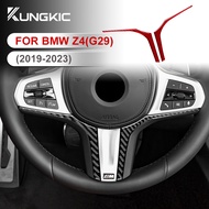 KUNGKIC Soft Carbon Fiber For BMW Z4 G29 2019-2023 Car Dashboard Side Vent Trim Interior Accessories