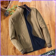 Fujima Double-Sided Middle-Aged Men S Jacket Spring And Autumn Stand-Up Collar Cotton Casual Dad Wea