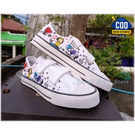 Converse All Star Kids Shoes All Star Velcro | Bts Character Shoes