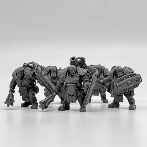 Abhuman Giants in Heavy Armor Resin Model Kit 28mm Scale Miniature Tabletop War Gaming Unpainted Sol