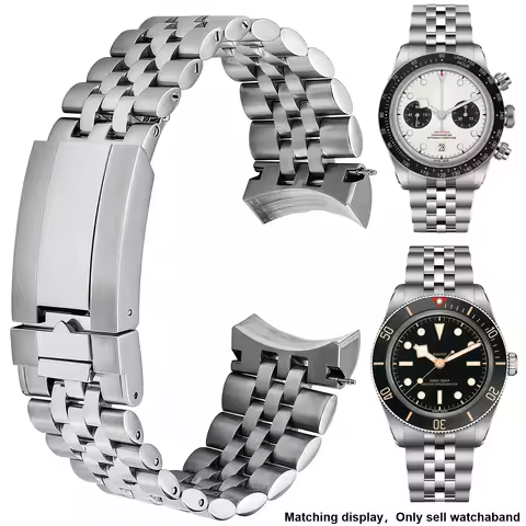 20 21 22mm Jubilee Watchband For TUDOR Black Bay 41mm 58 M7941A Black white panda black shield Stain