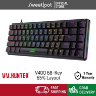 VV.Hunter V400 68-Key 65% Layout Low-Profile RGB Mechanical Gaming Keyboard