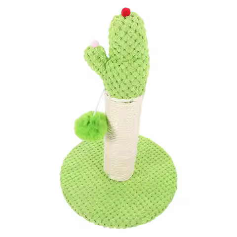 Cactus Shaped Cat Scratching Post Vertical Kitten Scratcher Thickened Wear-Resistant Floor Scratchin