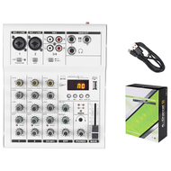 BOMGE M4/6 Professional 4/6 Channel Portable Audio Mixer with 5V Power Supply DSP Effects Bluetooth 