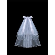 (acc ptk) White Bridal Veil White Wedding Bride Veil Plain / Bride Veil White Bridal Veil Butterfly 