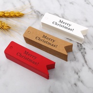 Merry christmas 7 * 2cm Kraft Paper Dovetail Tag (50pcs) Gift Packaging Decoration Listing