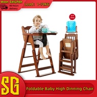 Baby Dining Chair Children's Dining Multifunctional Baby High Chair Feeding Baby Dining Chair Children Kids Portable Chair Foldable Solid Wood