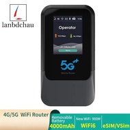 Pocket Mini 5G SA NSA Wi-Fi SIM& Esim UNISOC V510 Modem Portable Hotspot Indoor WiFi6 Router