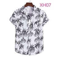 Hawaii shirt men beach shirt polo collar short sleeve shirt baju kolar polo lelaki baju kemeja lenga
