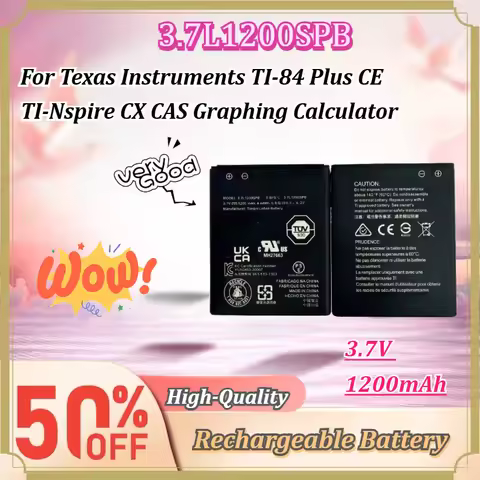 For Texas Instruments 3.7L1200SPB Rechargeable Battery 3.7V 1200mAh for TI-84 Plus CE TI-Nspire CX C