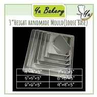 4"/5”/6”/7”/8"/9" inch/inci Square Cake Pan Baking Mould Loose Base Loyang Kek Empat Segi Acuan Peta