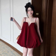 Original 2-strap velvet dress/AH4444