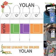 YOLANDAGOODS Suitcase Label Holder, Waterproof Zip Seal Pouch Cruise Luggage Tag Holders, Durable St
