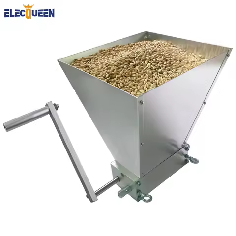 2025 Newest Stainless 2-roller Barley Malt Mill Grain Grinder Crusher For Homebrew Wholesale & Drops