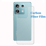 For Xiaomi Redmi Note 13 Pro Plus 5G 3D Transparent Carbon Fiber Rear Back Film Stiker Screen Protector (Not Tempered Glass)