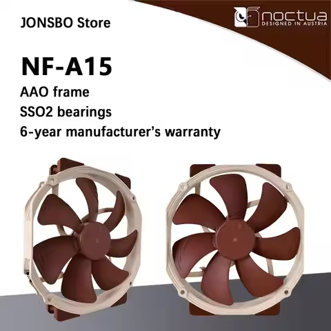 Noctua NF-A15 PWM 12V/4Pin Intelligent Speed Regulation SSO2 Magnetically Stable Bearing 140X150X25m