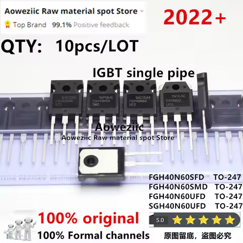 Aoweziic 100% New Imported Original 40N60 FGH40N60 FGH40N60SFD FGH40N60SMD FGH40N60UFD SGH40N60UFD G