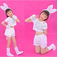 costume cosplay flora fauna costume kids Kostum haiwan kartun kucing kelinci putih kecil kanak-kanak
