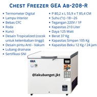 LARIS! FREEZER GEA AB 208 / CHEST FREEZER GEA AB-208 / FREEZER BOX GEA