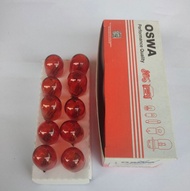 ไฟเลี้ยว ไฟถอย หลอดเสียบ T20 สีส้ม  1ไส้ 12V 21W  OSWA หลอดไฟ รถยนต์ เสียบใหญ่ T20 1 ไส้  ยี่ห้อ OSW