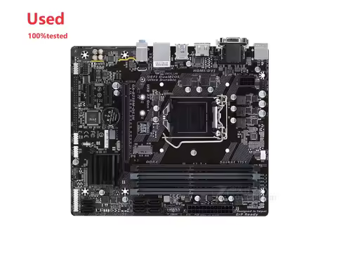 Used B250M-DS3H Desktop Motherboard LGA 1151 Support 6th/7th-Gen i7 i5 i3 DDR4 64GB M.2 SSD