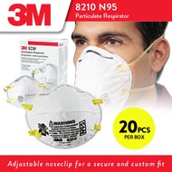 หน้ากาก 3M 8210 N95 กรองฝุ่น 20 ชิ้น/กล่อง, 3M Particular Respiratory Mask N95