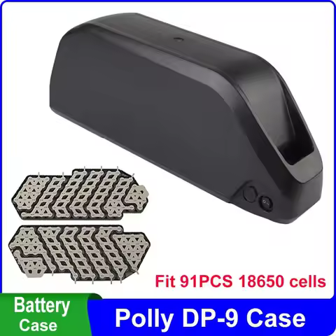 POLLY DP-9 Battery Case 36V 48V 52V Empty Box Fit 91PCS 18650 Cells Nickel Strip BMS for DP9 eBike B