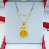 916 GOLD Abacus Pendant/ Loket Abacus EMAS 916