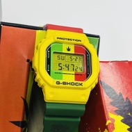 DW5600e ORIGINAL CUSTOM RASTA WITH GLASS PRINTED