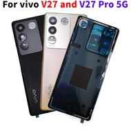 Glass Back Cover For vivo V27 and V27 Pro 5G Battery Cover Rear Housing Door Panel With Camera Lens 