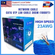 T-PRO CAT6 Network Cable 305 Meter (1000FT) | Gigabit High Speed | kabel internet cat6 enternet utp 