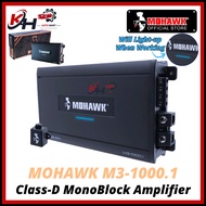 MOHAWK M3-Series 1000W Class D MonoBlock Amplifier With Light | High Power Subwoofer Amp Car Audio M