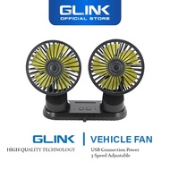 Glink Vehicle Fan with USB Connection, 3 Fan Speed Adjustable