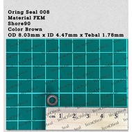 Oring seal Standard USA 008 FKM90 OD 8.03mm x ID 4.47mm x CS 1.78mm