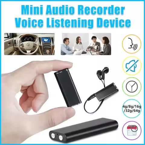 64GB Smallest Mini Activated Voice Recorder Espia USB Digtal Sound Record Voice-controlled 4GB-32GB 