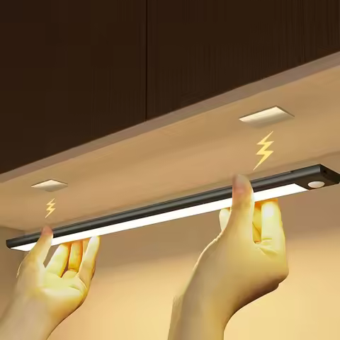 LED Cabinet Light USB Type-C Rechargeable Motion Sensor Led Lamp for Kitchen Wardrobe Cabinet Lighti