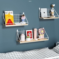 Perforation-free Wall Shelf Bedside Wall-Mounted Storage Bedroom Goods Wall Shelf Wall-Mounted Bookshelf